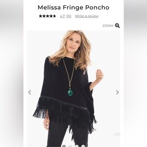 NWT Chico’s Melissa Fringe Poncho
